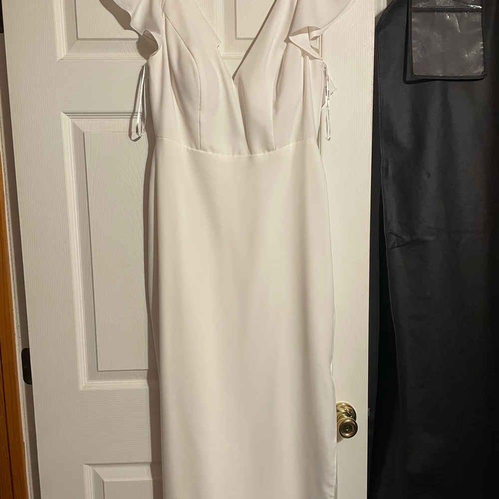 Jasmine Elegant Cream Midi Dress